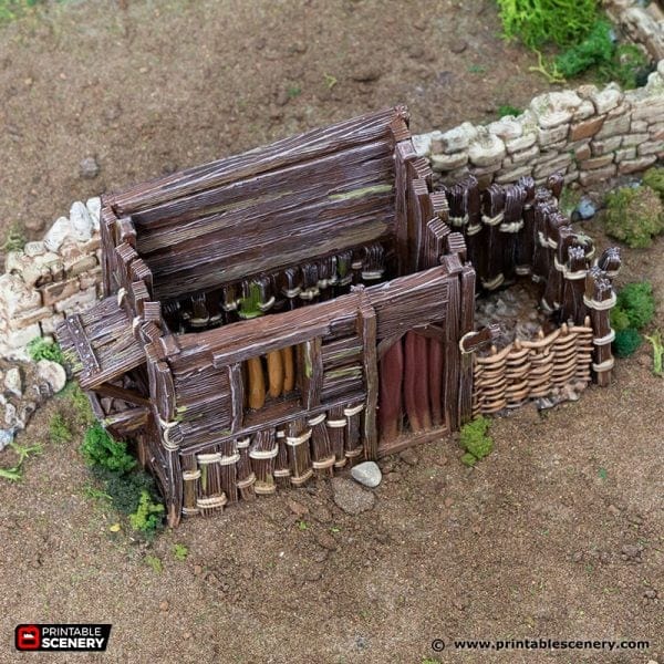 Tabletop Terrain Building Small Shanty - Country & King - Fantasy Historical Building