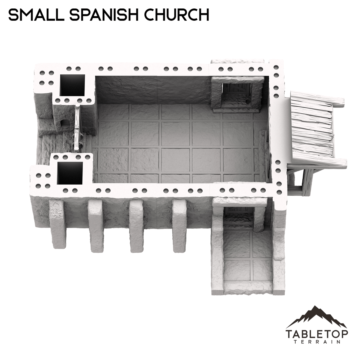 Tabletop Terrain Building Small Spanish Church - Old Wild Western Rush