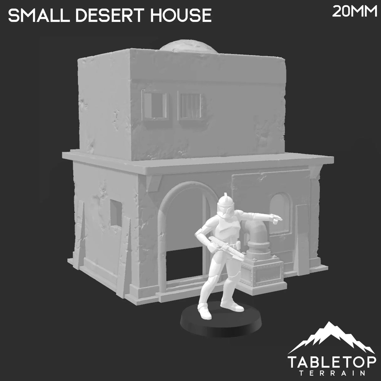 Tabletop Terrain Building Small Two Story Desert House - Star Wars Legion Building