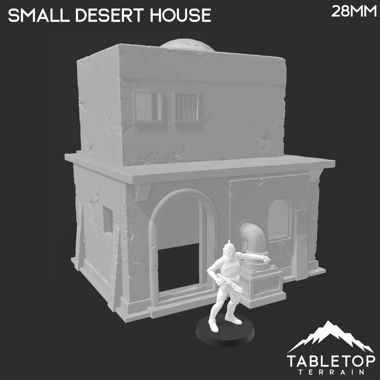 Tabletop Terrain Building Small Two Story Desert House - Star Wars Legion Building
