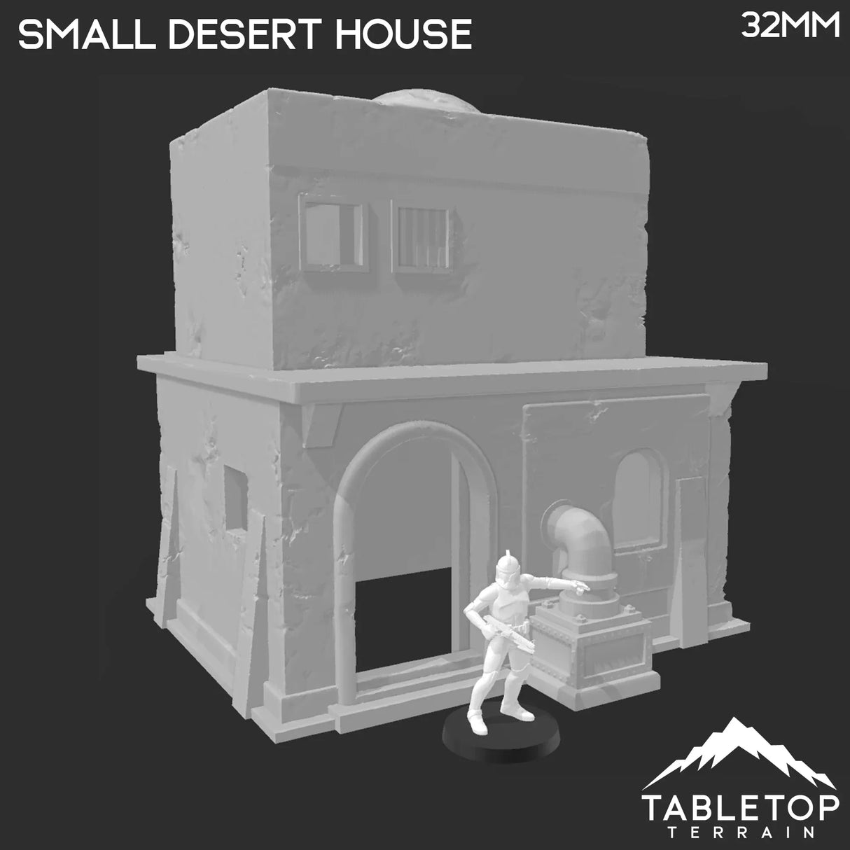 Tabletop Terrain Building Small Two Story Desert House - Star Wars Legion Building