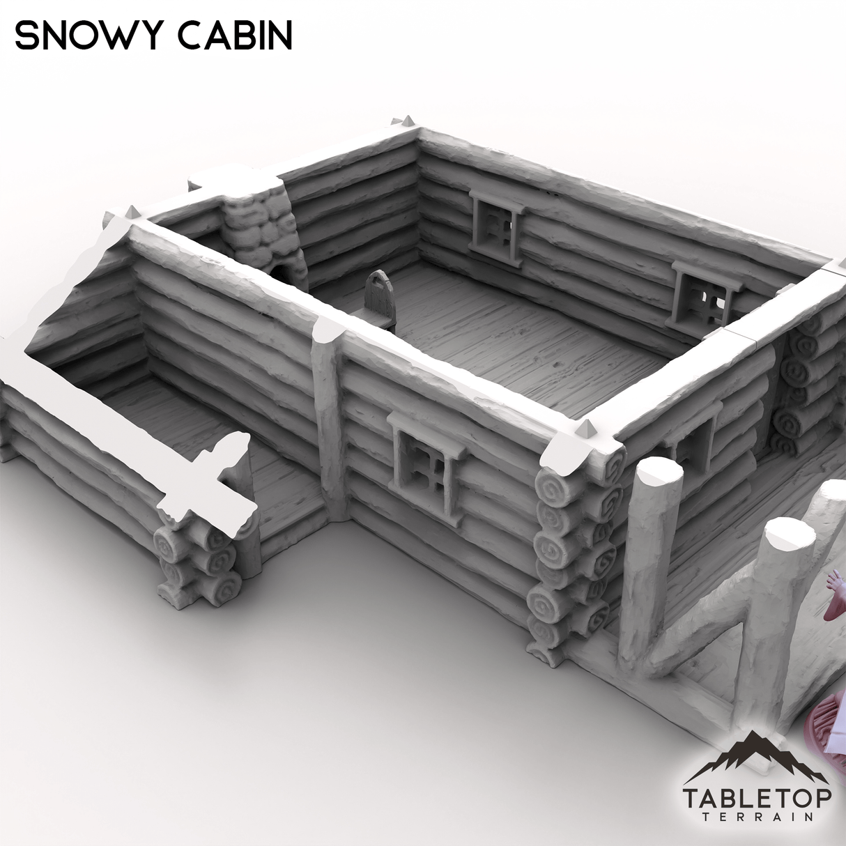 Tabletop Terrain Building Snowy Cabin