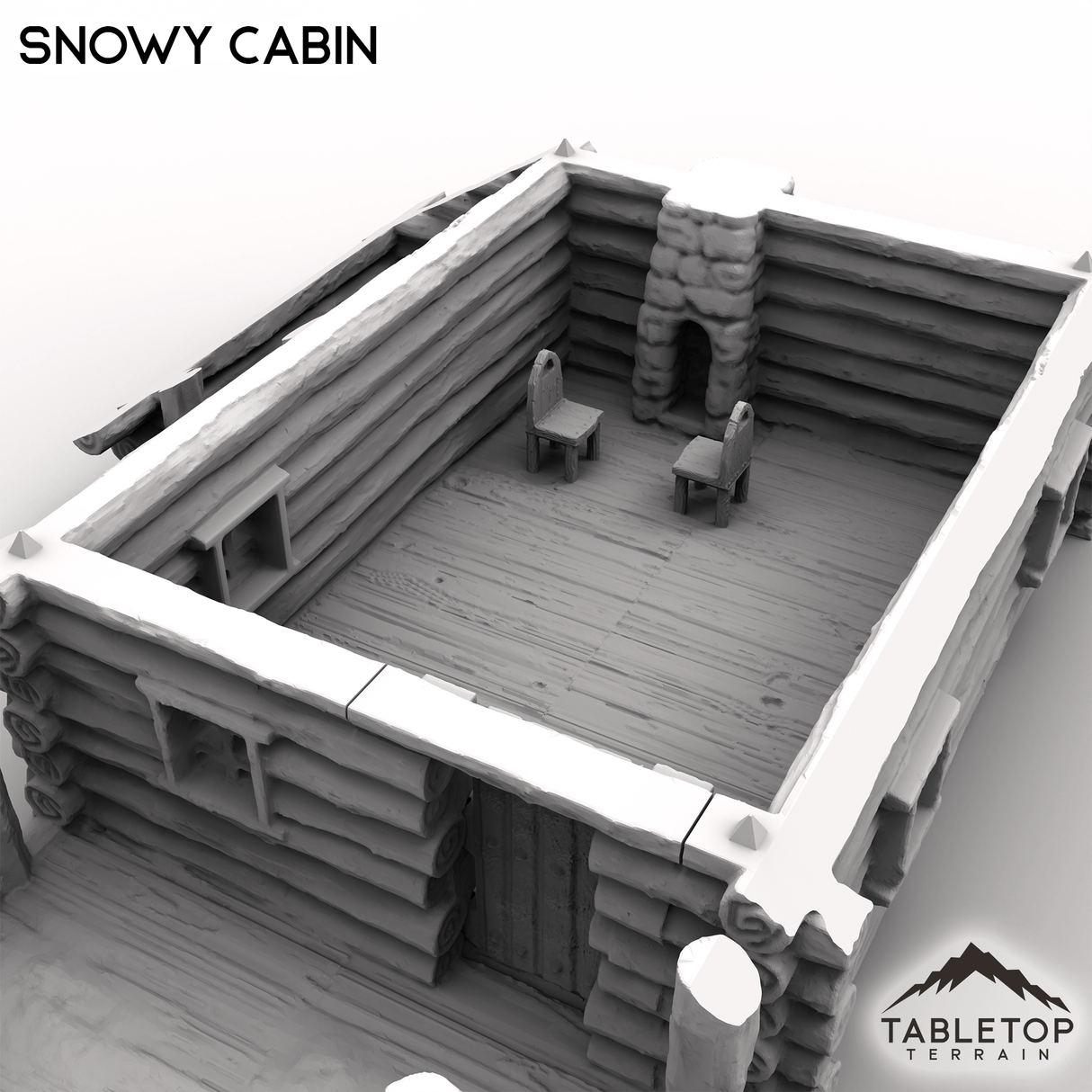 Tabletop Terrain Building Snowy Cabin