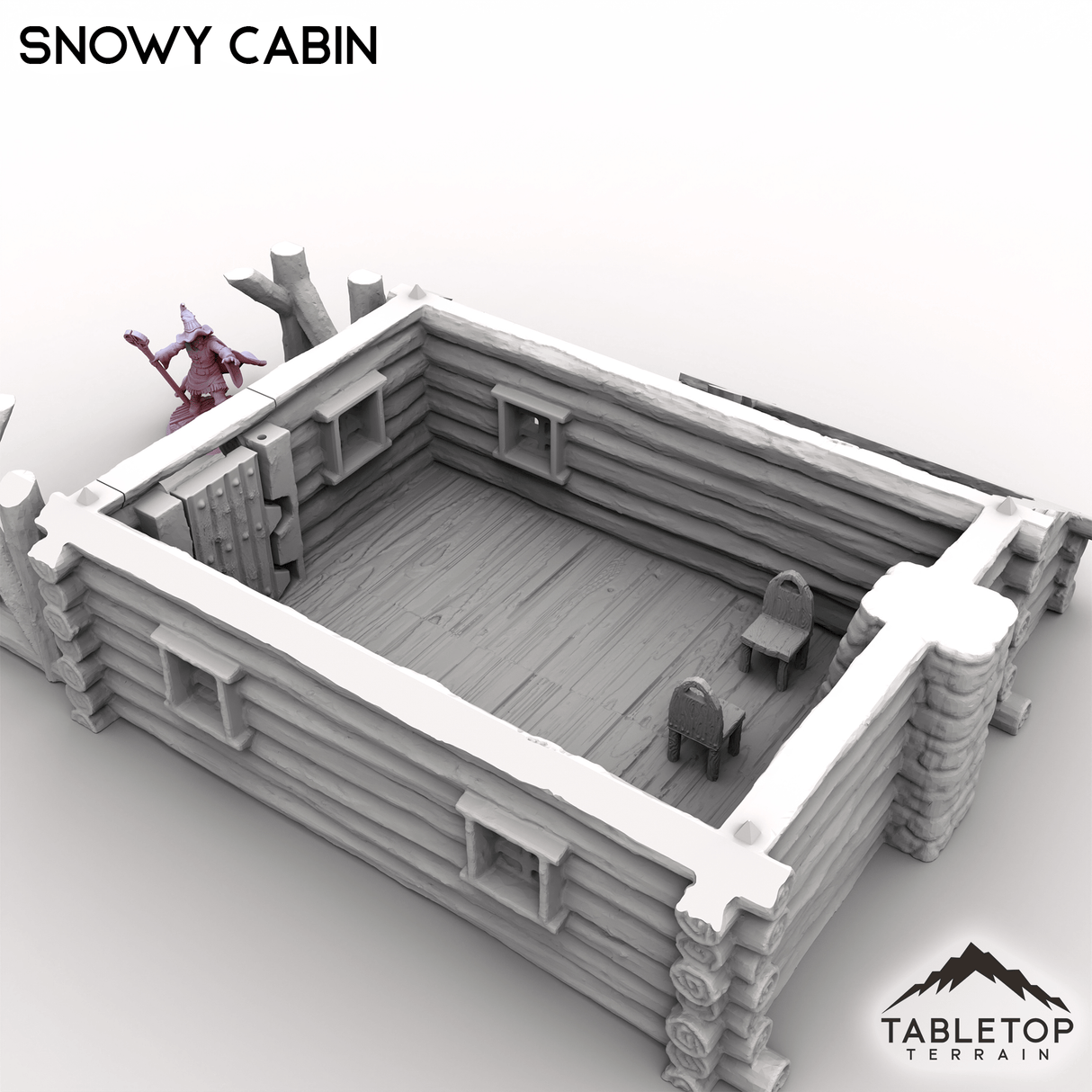 Tabletop Terrain Building Snowy Cabin