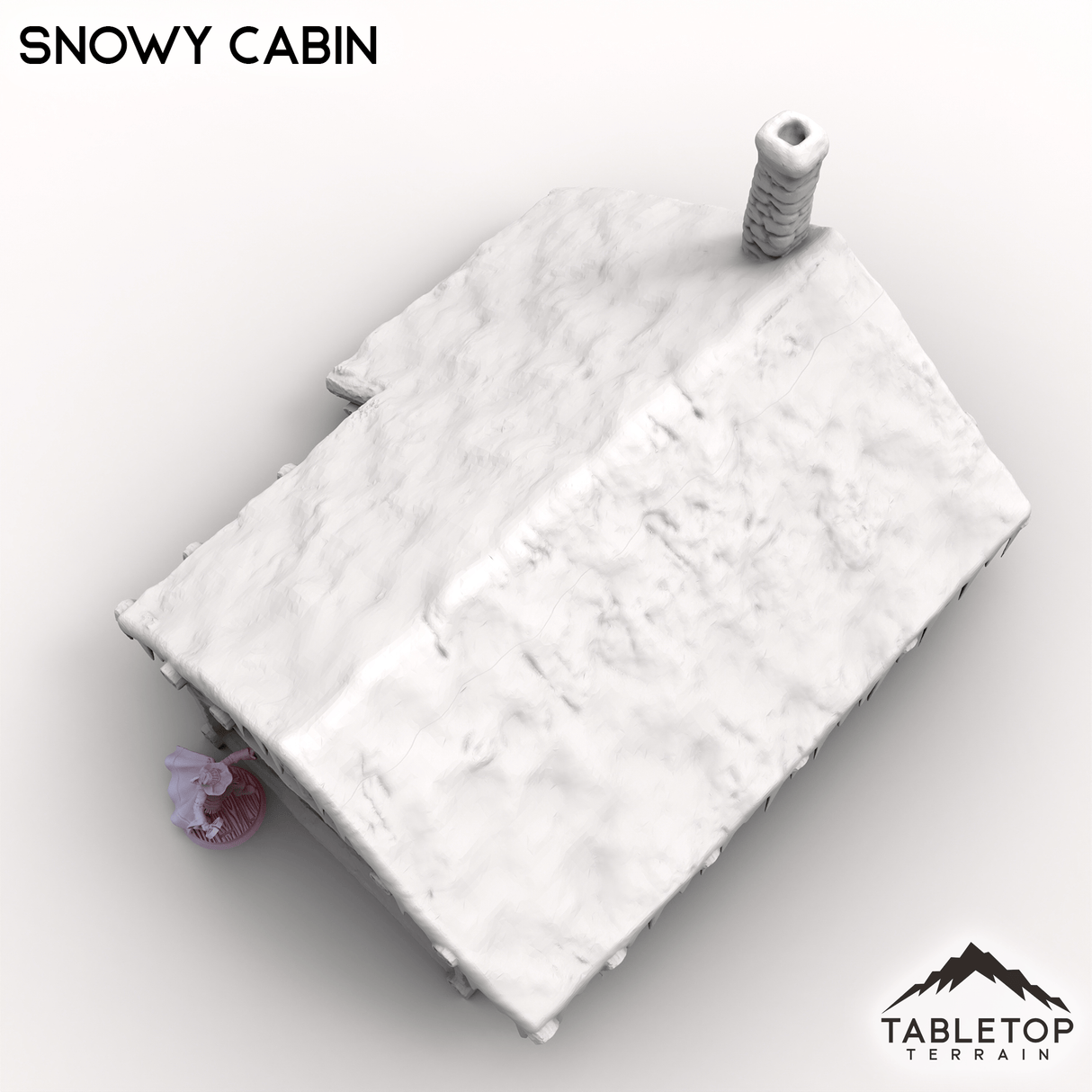 Tabletop Terrain Building Snowy Cabin