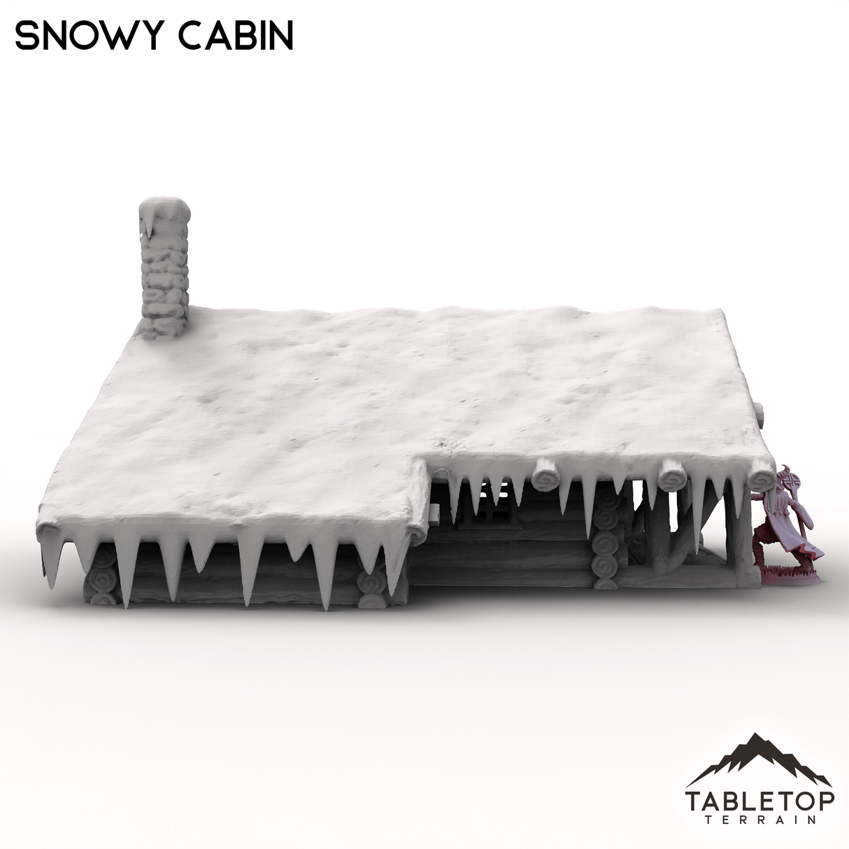 Tabletop Terrain Building Snowy Cabin