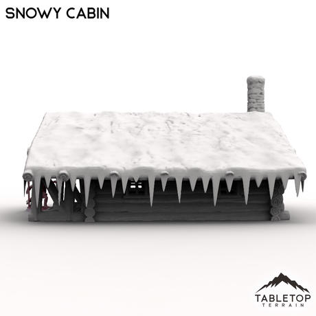 Tabletop Terrain Building Snowy Cabin