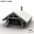 Tabletop Terrain Building Snowy Cabin