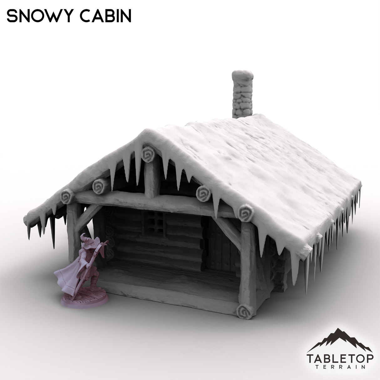 Tabletop Terrain Building Snowy Cabin