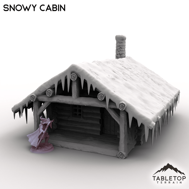 Tabletop Terrain Building Snowy Cabin