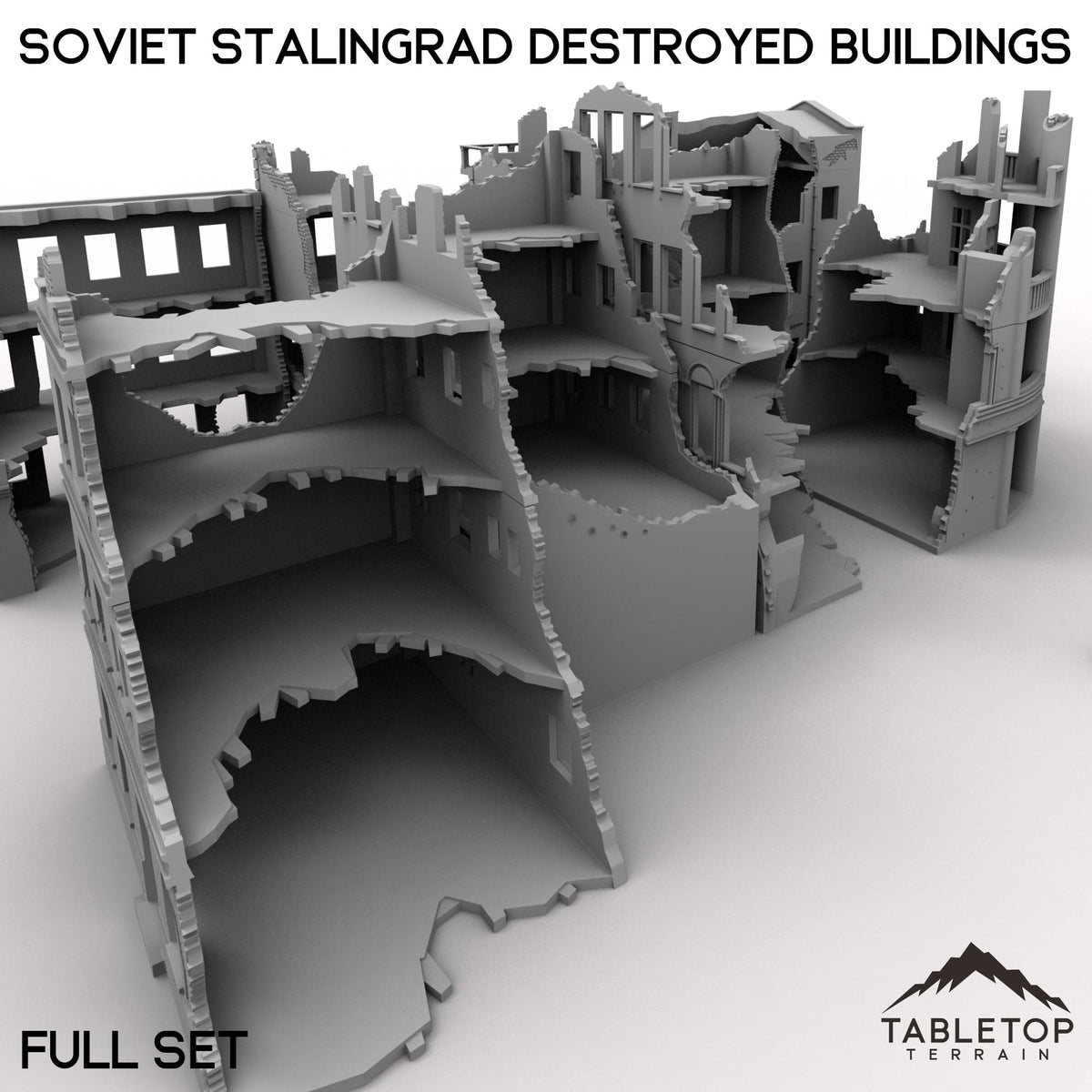Tabletop Terrain Building Soviet Stalingrad Destroyed Buildings