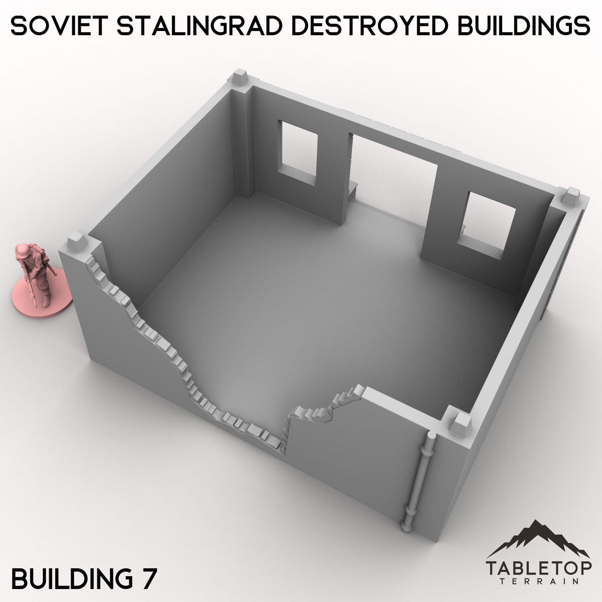Tabletop Terrain Building Soviet Stalingrad Destroyed Buildings