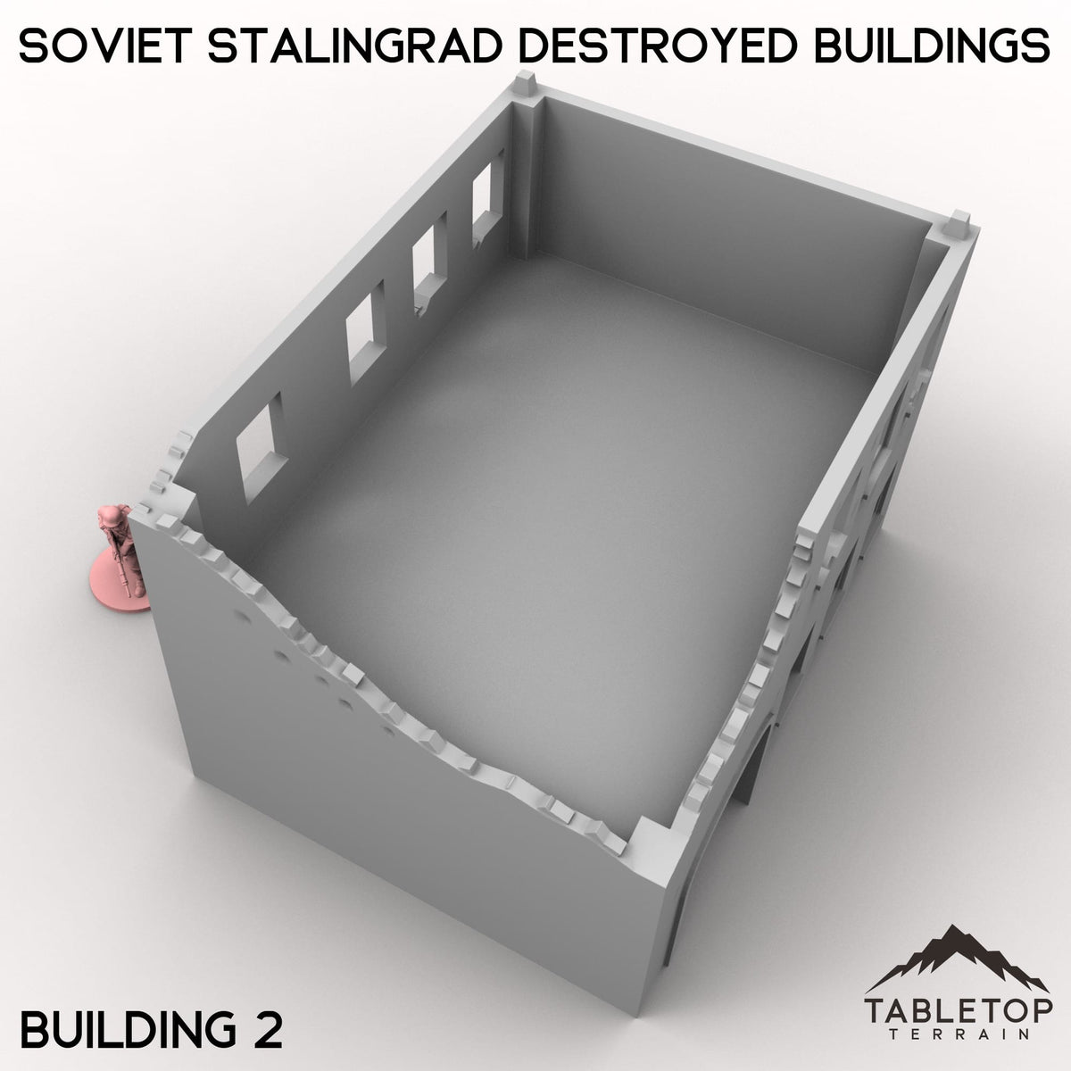 Tabletop Terrain Building Soviet Stalingrad Destroyed Buildings