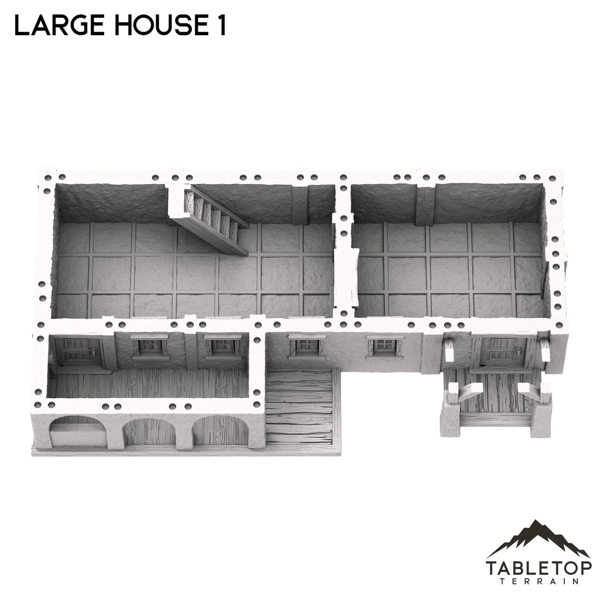 Tabletop Terrain Building Spanish Large House 1 - Old Wild Western Rush
