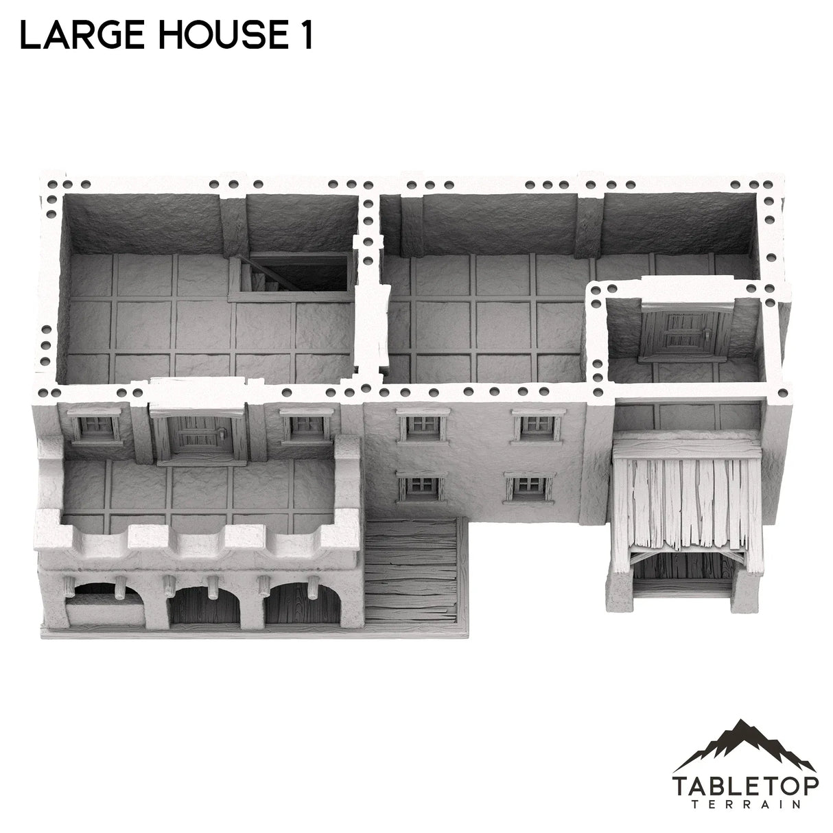 Tabletop Terrain Building Spanish Large House 1 - Old Wild Western Rush