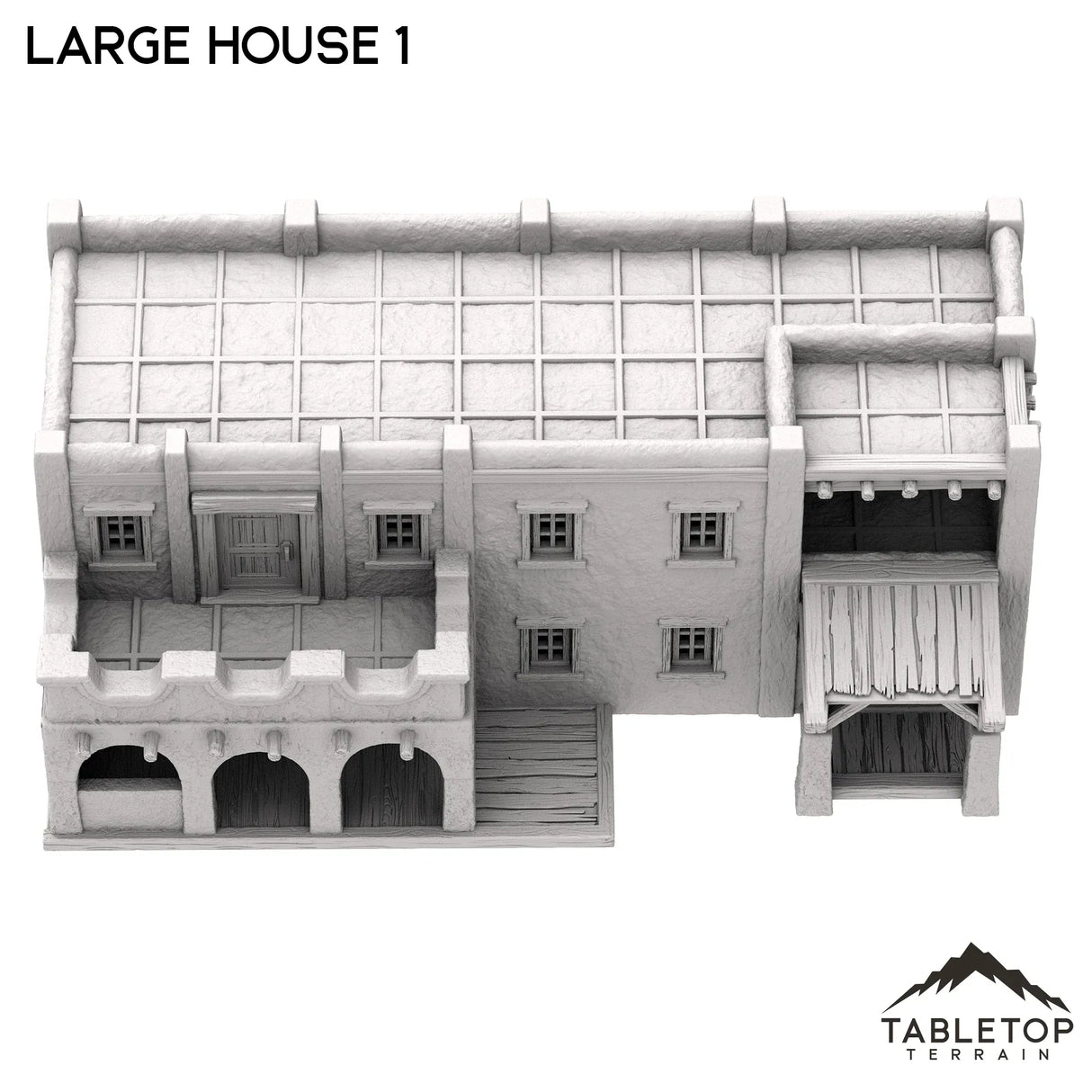 Tabletop Terrain Building Spanish Large House 1 - Old Wild Western Rush