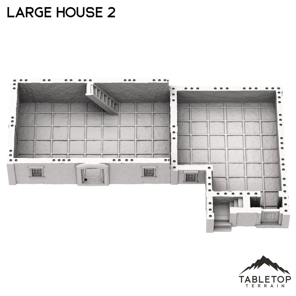 Tabletop Terrain Building Spanish Large House 2 - Old Wild Western Rush