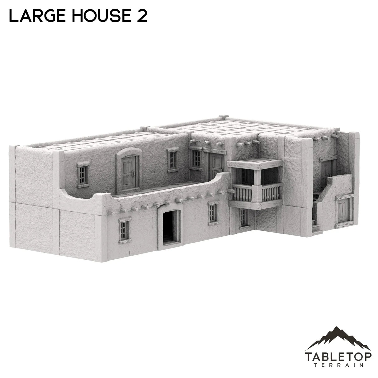Tabletop Terrain Building Spanish Large House 2 - Old Wild Western Rush