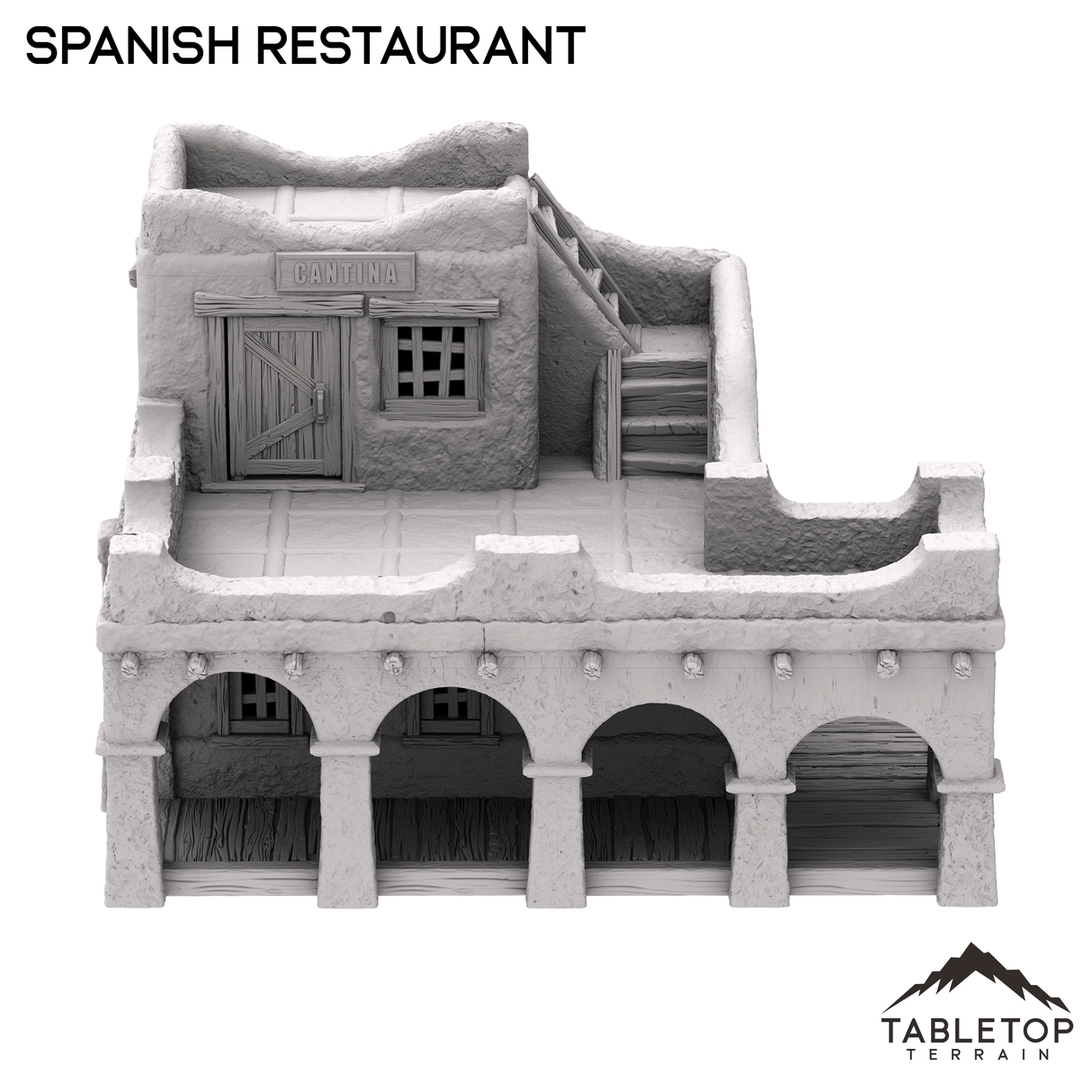 Tabletop Terrain Building Spanish Restaurant - Old Wild Western Rush