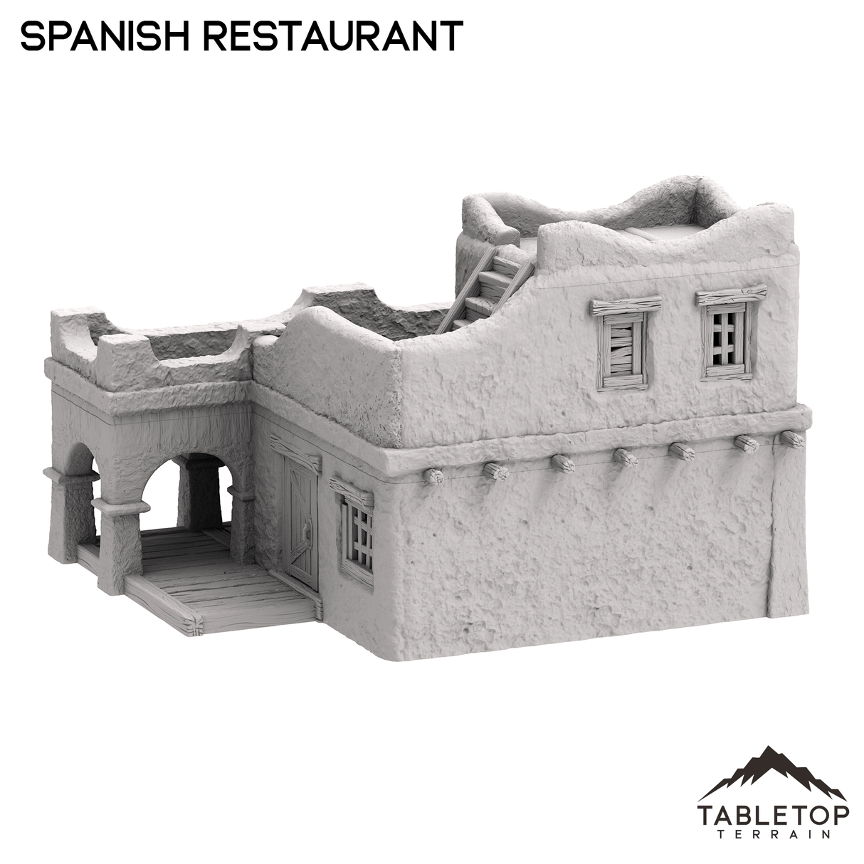 Tabletop Terrain Building Spanish Restaurant - Old Wild Western Rush