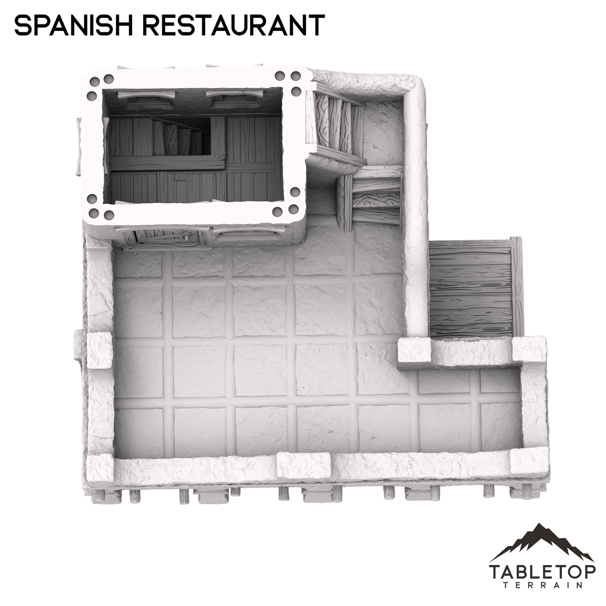 Tabletop Terrain Building Spanish Restaurant - Old Wild Western Rush