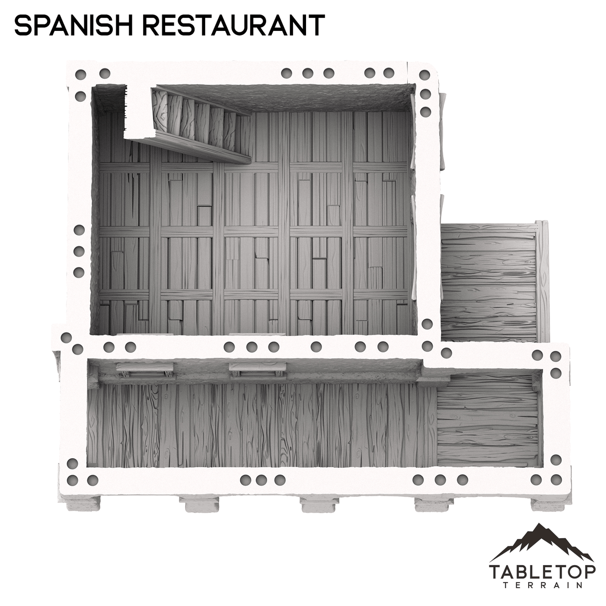 Tabletop Terrain Building Spanish Restaurant - Old Wild Western Rush