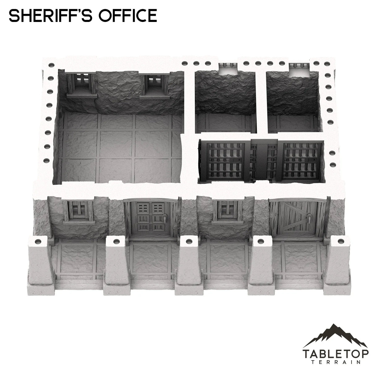 Tabletop Terrain Building Spanish Sheriff's Office + Jail - Old Wild Western Rush
