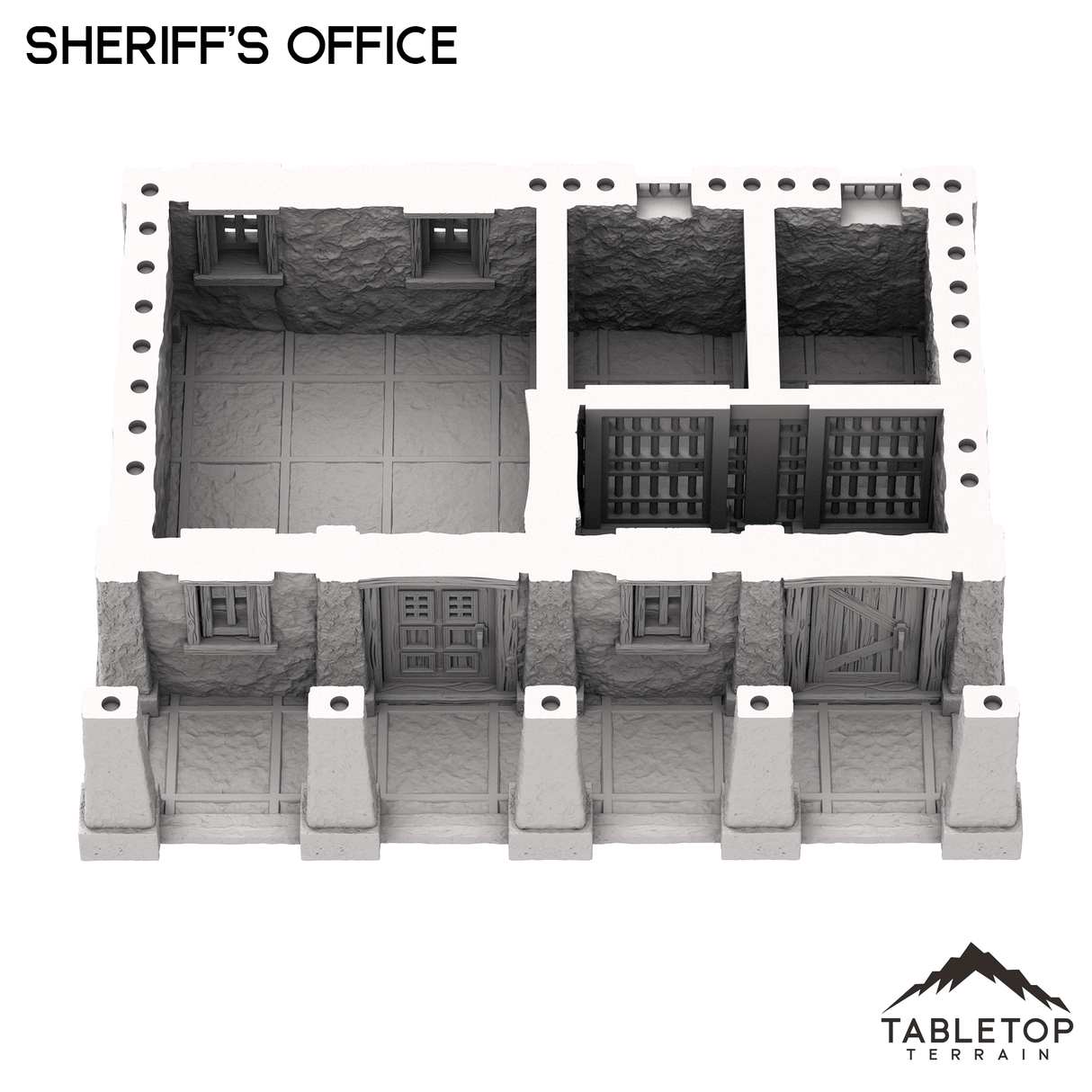 Tabletop Terrain Building Spanish Sheriff's Office + Jail - Old Wild Western Rush