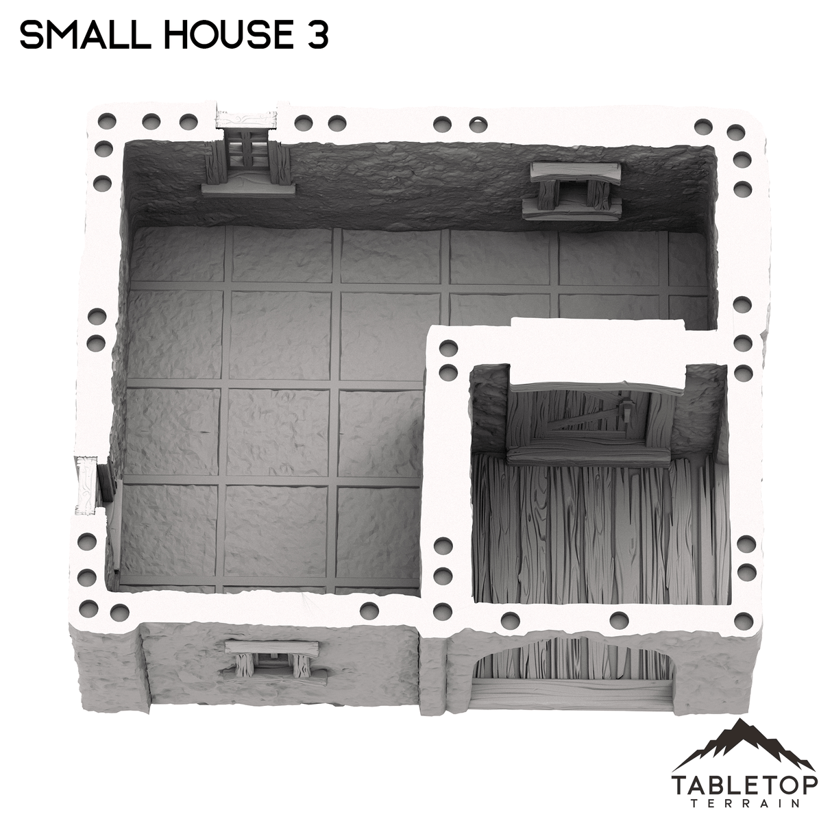 Tabletop Terrain Building Spanish Small House 3 - Old Wild Western Rush