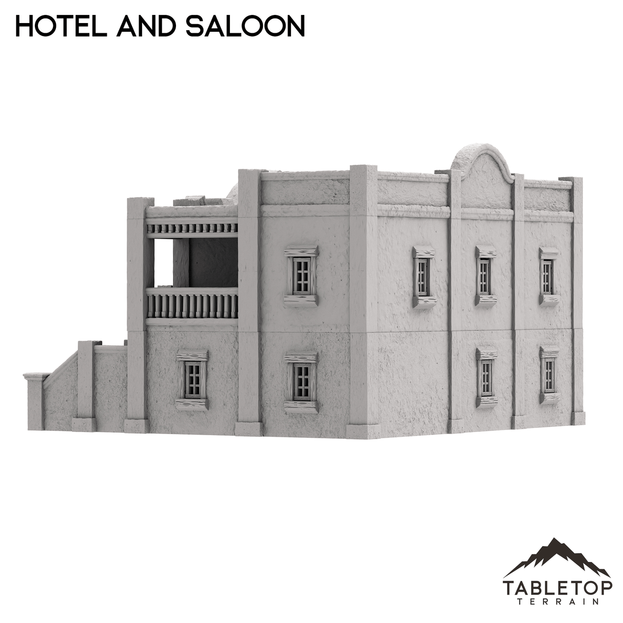 Tabletop Terrain Building Spanish Style Hotel and Saloon - Old Wild Western Rush