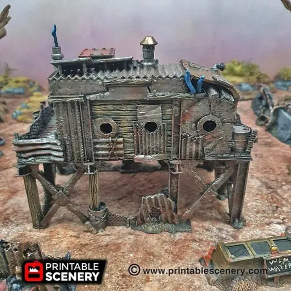 Tabletop Terrain Building Survivalist Shack - Apocalyptic Building