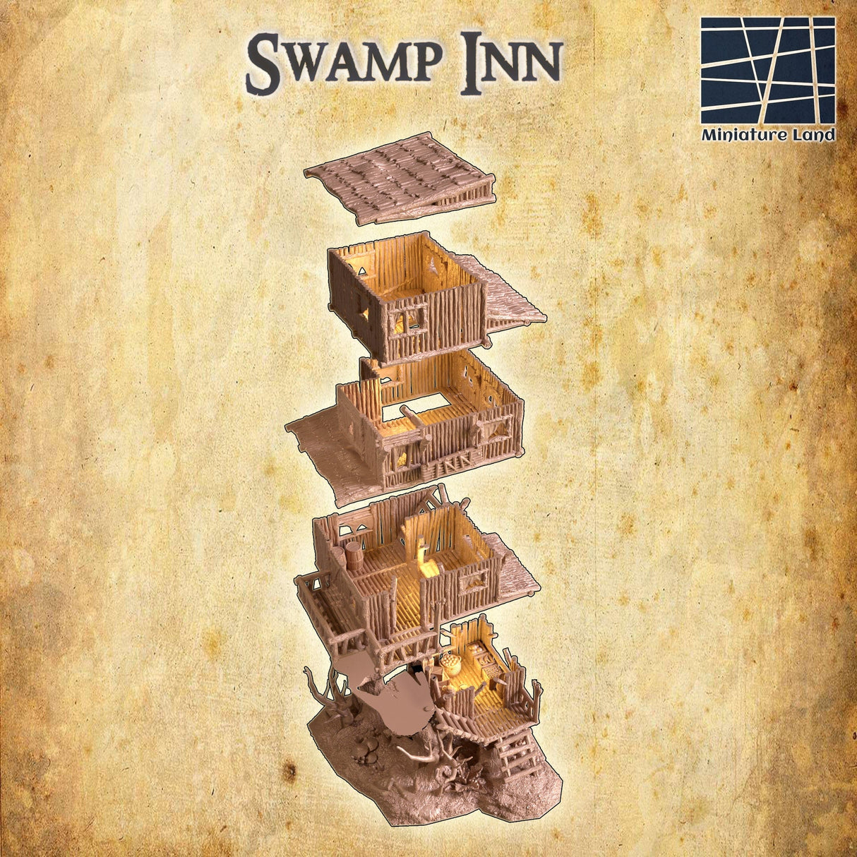 Tabletop Terrain Building Swamp Inn