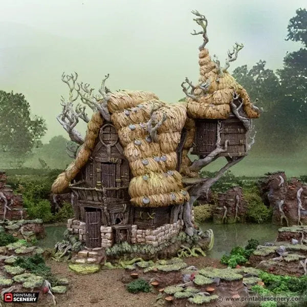 Tabletop Terrain Building Swamp Wizards Hut - The Gloaming Swamp