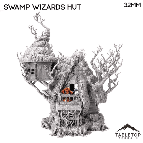 Tabletop Terrain Building Swamp Wizards Hut - The Gloaming Swamp