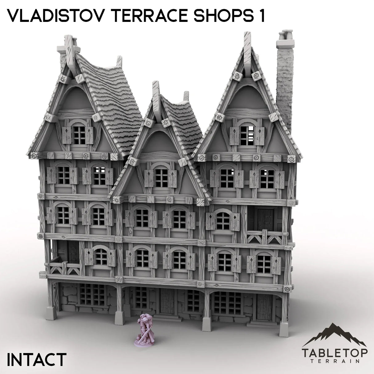 Tabletop Terrain Building Terrace Shops 1 / 32mm Vladistov Terrace Shops 1