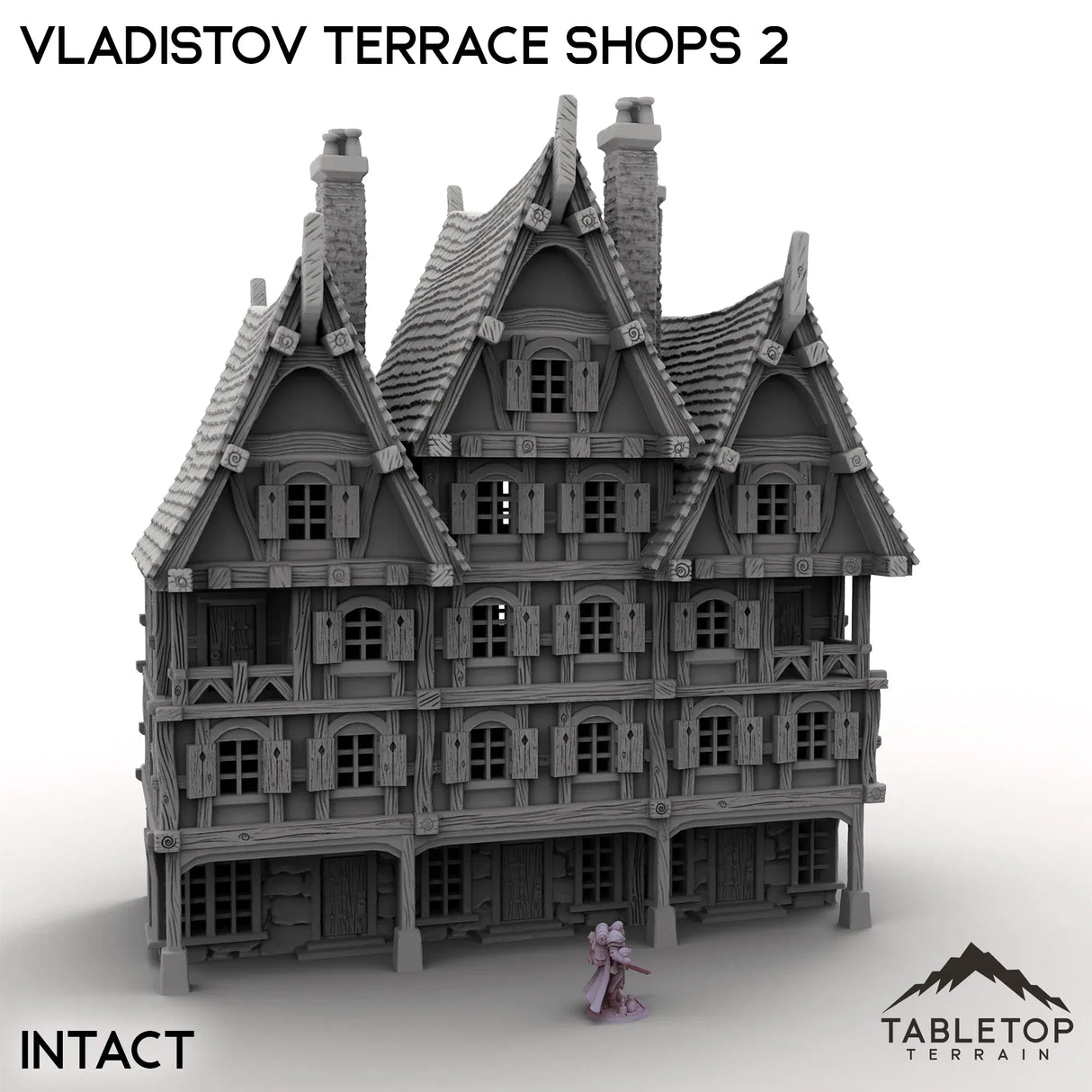Tabletop Terrain Building Terrace Shops 1 / 32mm Vladistov Terrace Shops 2