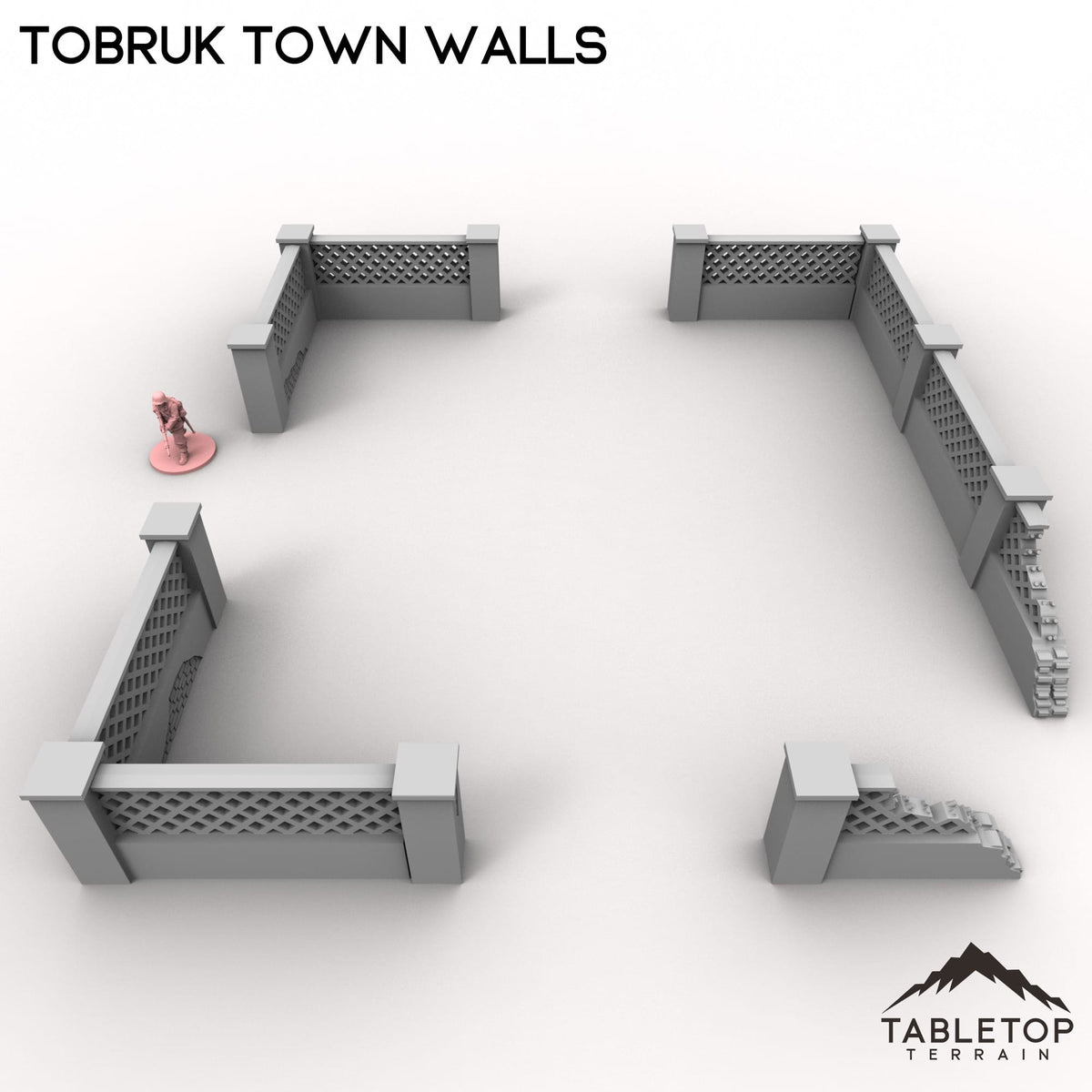Tabletop Terrain Building Tobruk Town Walls