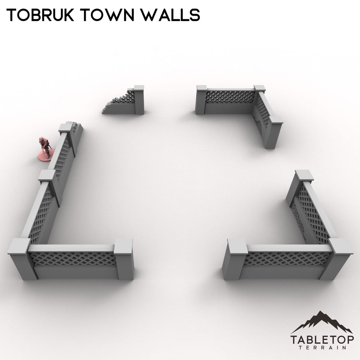 Tabletop Terrain Building Tobruk Town Walls
