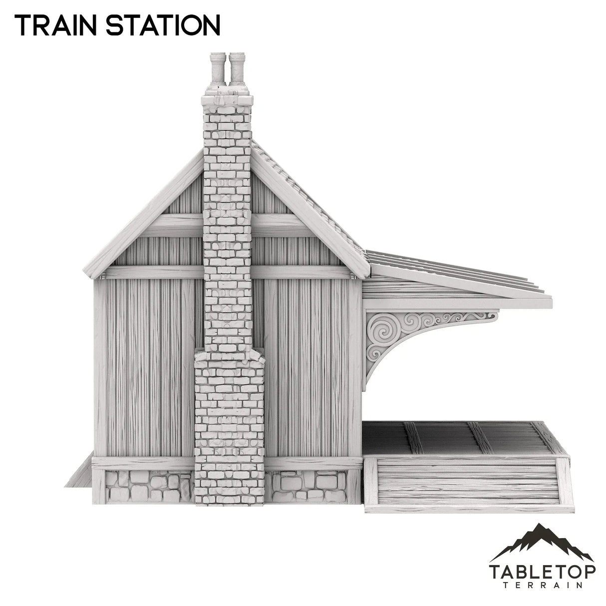 Tabletop Terrain Building Train Station - Old Wild Western Rush