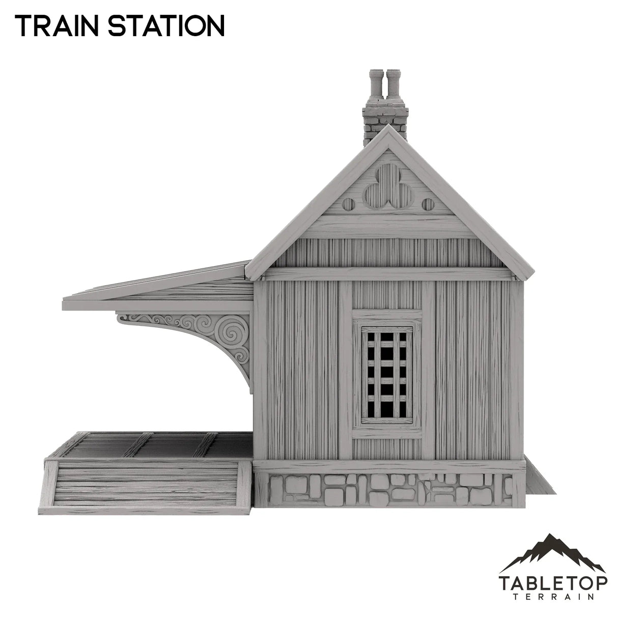 Tabletop Terrain Building Train Station - Old Wild Western Rush