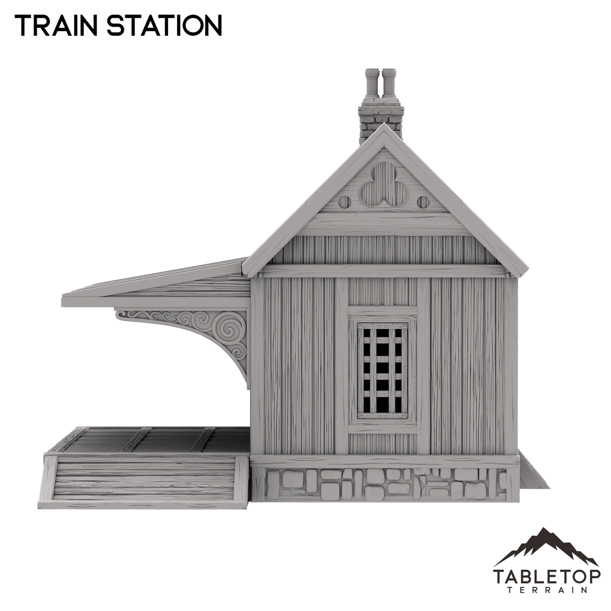Tabletop Terrain Building Train Station - Old Wild Western Rush