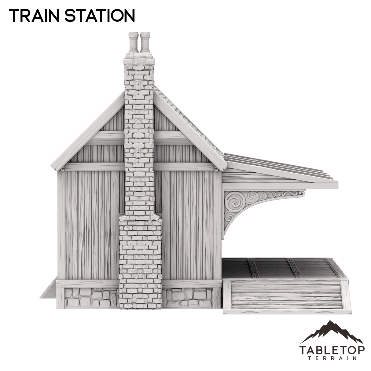 Tabletop Terrain Building Train Station - Old Wild Western Rush