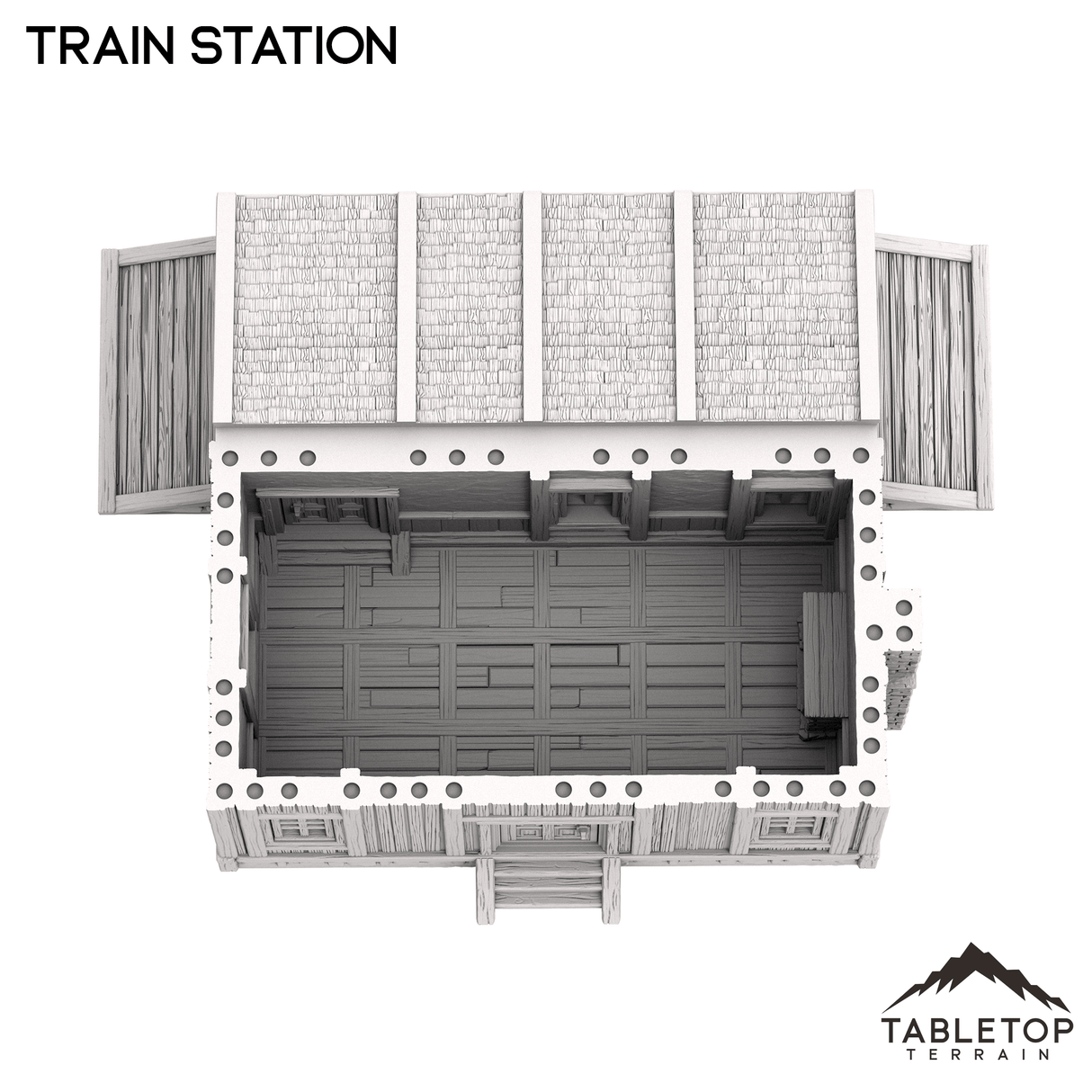 Tabletop Terrain Building Train Station - Old Wild Western Rush