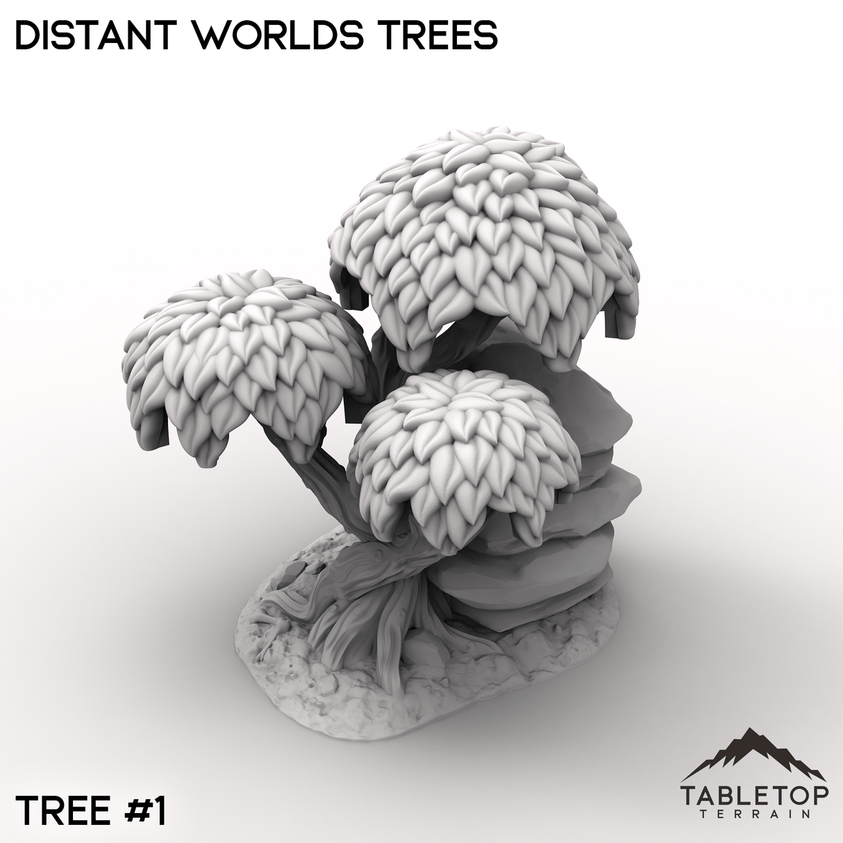Tabletop Terrain Building Tree 1 / 32mm Distant Worlds Trees
