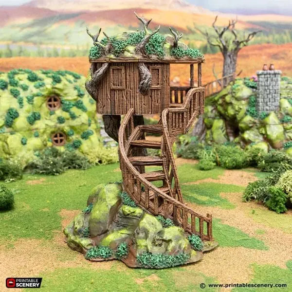Tabletop Terrain Building Tree House - Rise of the Halflings - Fantasy Building