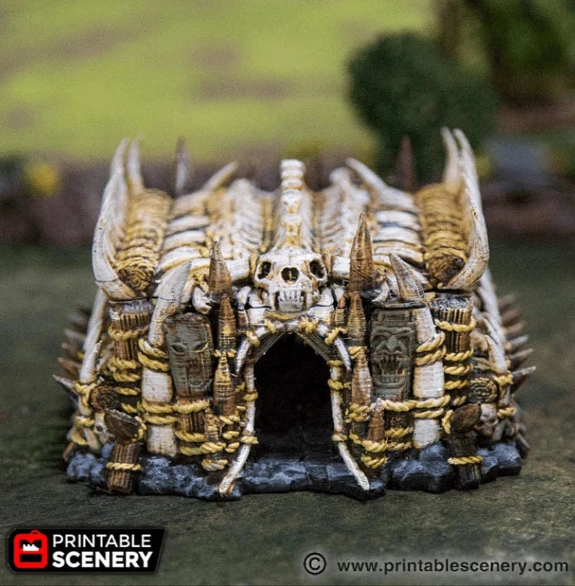Tabletop Terrain Building Tribal House - Tribal Terrain