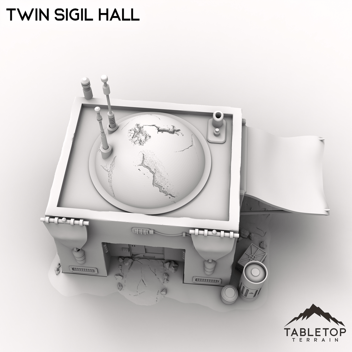 Tabletop Terrain Building Twin Sigil Hall