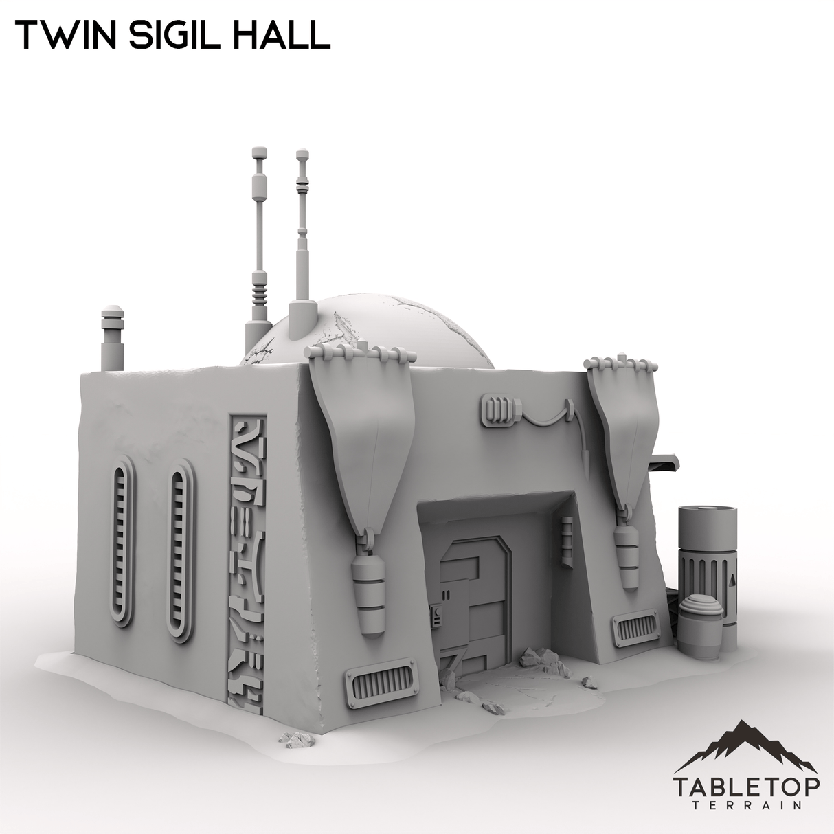 Tabletop Terrain Building Twin Sigil Hall