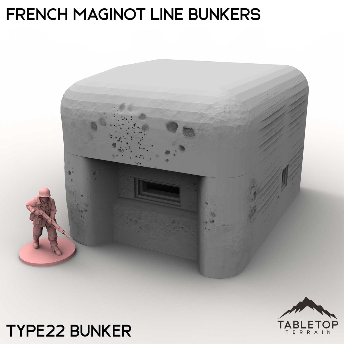 Tabletop Terrain Building Type22 Bunker / 32mm French Maginot Line Bunkers