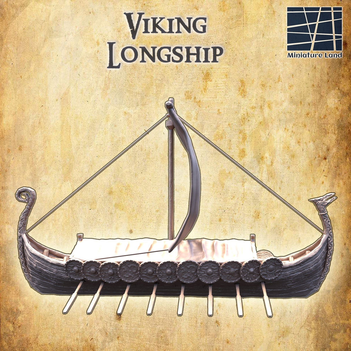 Tabletop Terrain Building Viking Longship
